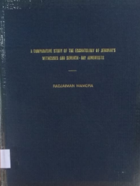 A comparative study of the eschatology witnesses and seventh-day adventists