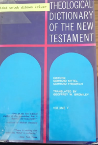 Theological Dictionary Of The New Testament
