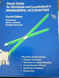 Managerial Accounting: Study Guide For Dominiak and Louderback's