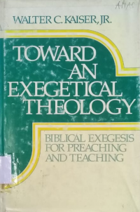 Toward on exegetical theology biblical