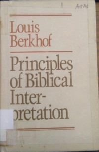 Principles Of Biblical Interpretation