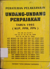 Peraturan Pelaksanaan Undang-Undang Perpajakan