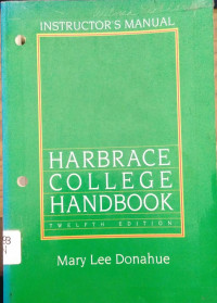 INSTRUCTOR'S MANUAL  Harbrace College Handbook