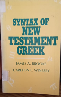 Syntax of New Testament Greek