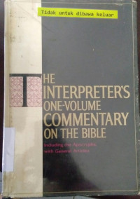 The Interpreter's Commentary On The Bible Volume 1