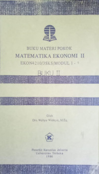 Buku Materi Pokok Matematika Ekonomi II Buku 2