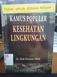 Kamus Populer Kesehatan Lingkungan