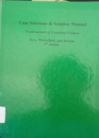 Case Solution & Solution Manual