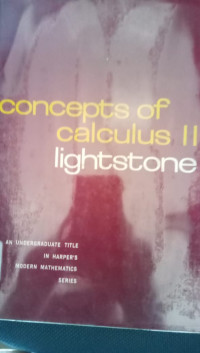 Concepts Of Calculus II