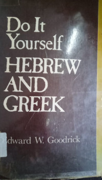 Do It Yourself HEBREW And GREEK