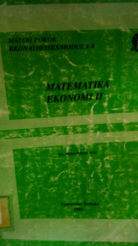 Matematika Ekonomi II