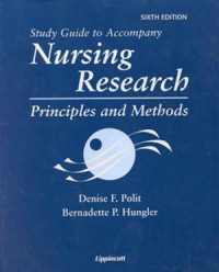 Instructor's Manual to Accompany Nursing Research  Principles and Method