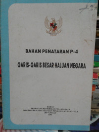 Bahan Penataran P-4 Garis-Garis Besar Haluan Negara