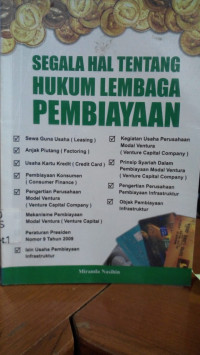 Segala Hal Tentang Hukum Lembaga Pembiayaan