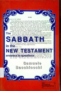 The Sabbath in The New Testament answers to Questions