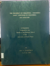 The Prospect of Philippine-Indonesia Joint Ventures in Indonesia: An Analysis