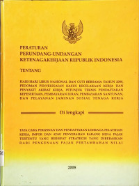 Peraturan Perundang-undangan Ketenagakerjaan Republik Indonesia 2008