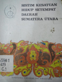 Sistim Kesatuan Hidup Setempat Daerah Sumatera Utara