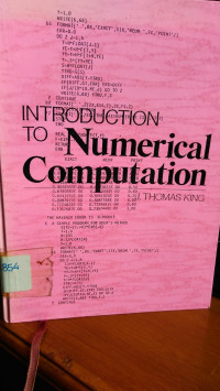 Introduction To Numerical Computation