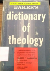 Baker's Dictionary Of The Theology