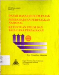 Dasar- Dasar Hukum Pajak Pembaharuan Perpajkaan Nasional Ketentuan Umum