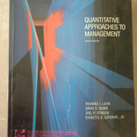 Quantitative Approaches To Management