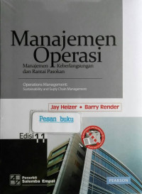 Manajemen Operasi: Manajemen Keberlangsungan dan Rantai Pasokan
